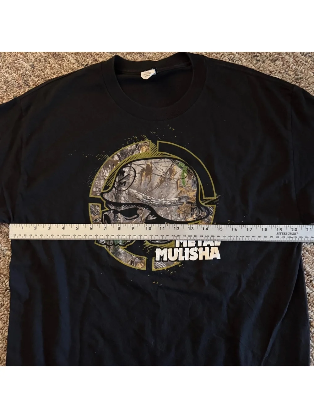 Men’s Metal Mulisha Y2K Camo Skull Short Sleeve Graphic T-Shirt Size Large